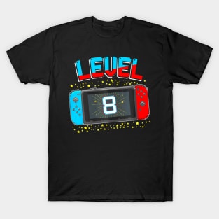 Birthday Level 8  Video Player Birthday T-Shirt